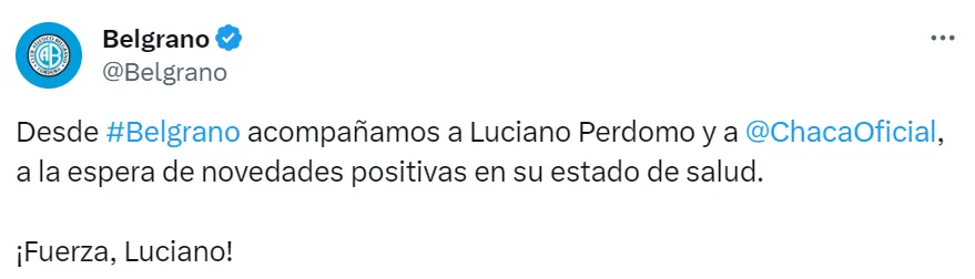 El mensaje de Belgrano de Córdoba