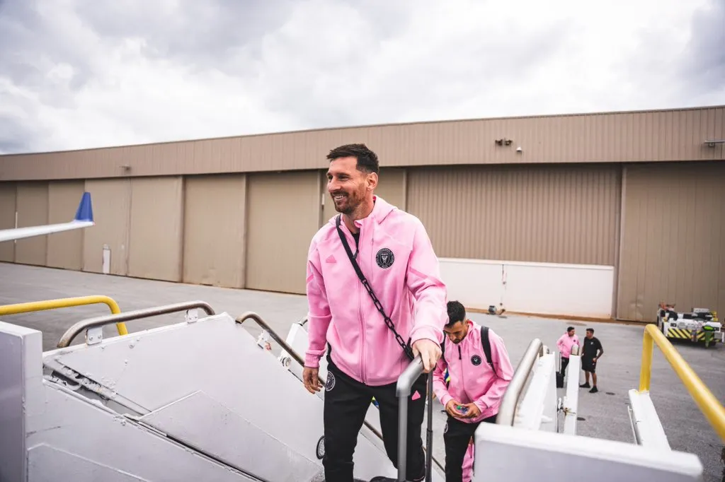 Lionel Messi rumbo a Dallas. (Foto: Prensa Inter Miami).