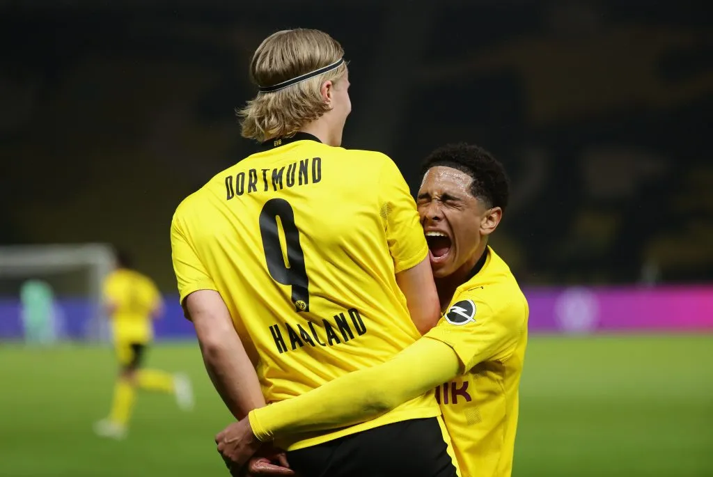 Haaland y Bellingham en Alemania. (Foto: Getty)