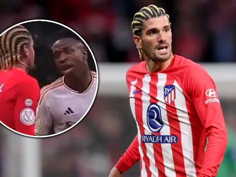 VIDEO | El gesto de Vinicius a De Paul que no se vio en el clásico