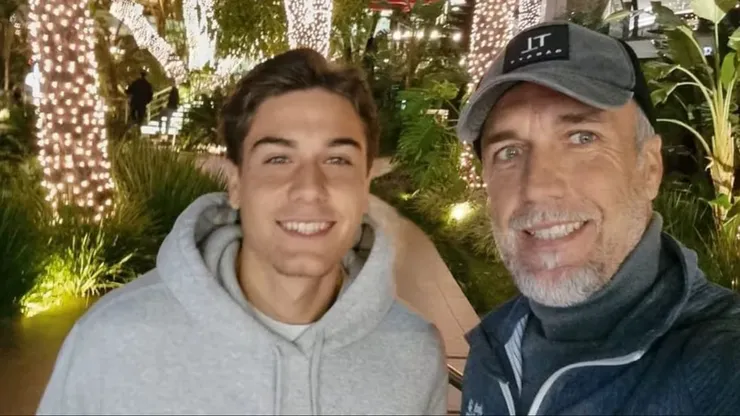 Shamel Batistuta junto a su padre.