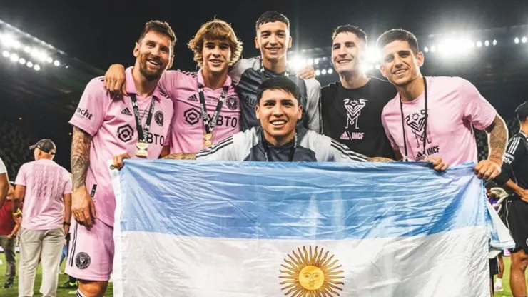 Los argentinos de Inter Miami: Messi, Cremaschi, Avilés, Negri, Stefanelli y Farías.