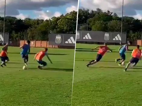 (VIDEO) La humillante gambeta de Solari contra el Colo Barco en la Selección Sub 23