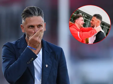 Shaqiri visitó a River y se sacó una foto con Demichelis