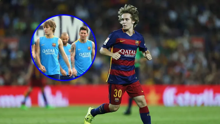Alen Halilovic, mediocampista croata, que compartió plantel con Messi en Barcelona.