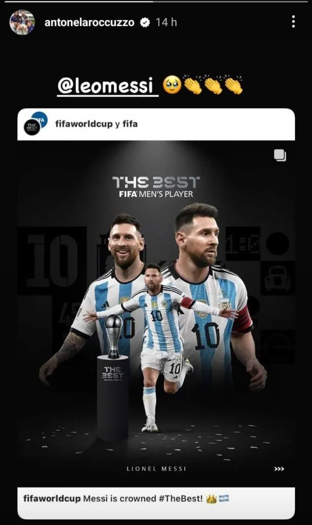 La publicación de Antonela.