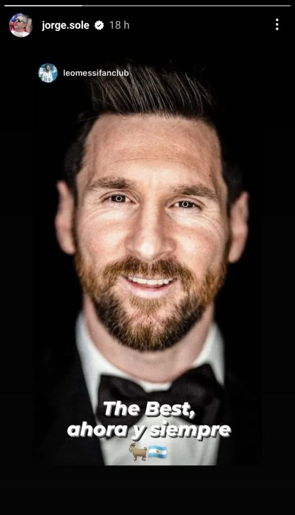 El posteo de Jorge Messi.