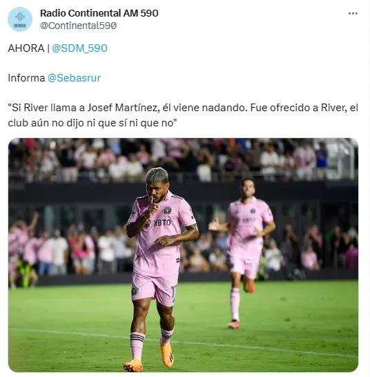 Srur dio a conocer la postura de Josef Martínez. (X)