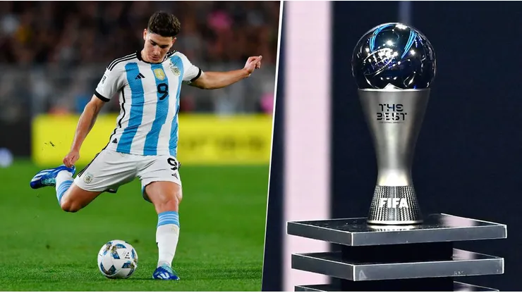 Julián Álvarez quedó séptimo en los premios FIFA The Best. Getty Images.