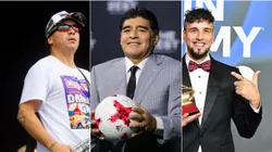 Pablo Lescano, Diego Maradona y Dante Spinetta.