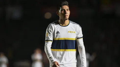Aaron Molinas con la camiseta de Boca.