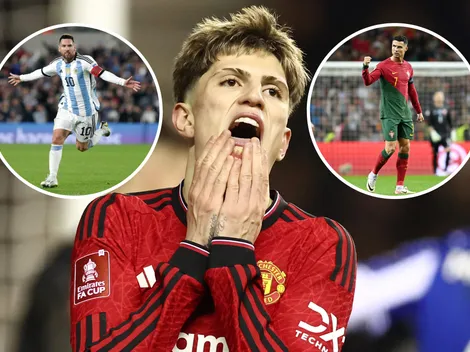 Garnacho debió responder si admira más a CR7 que a Messi