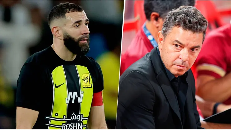 Gallardo y Benzema, el conflicto latente en Al Ittihad (Getty Images).