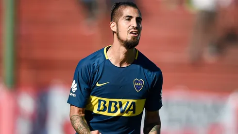 Junior Benítez, jugando para Boca en mayo de 2018.