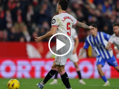 El penal 'no look' que convirtió Lucas Ocampos en la derrota de Sevilla ante Alavés