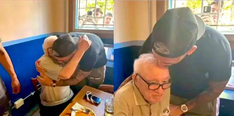 Paredes lo visitó a Maddoni tras salir campeón del mundo. Foto PlanetaBoca.