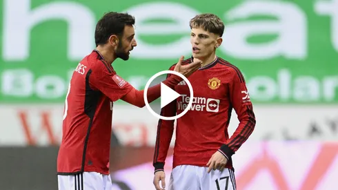 Garnacho fue titular ante Wigan.