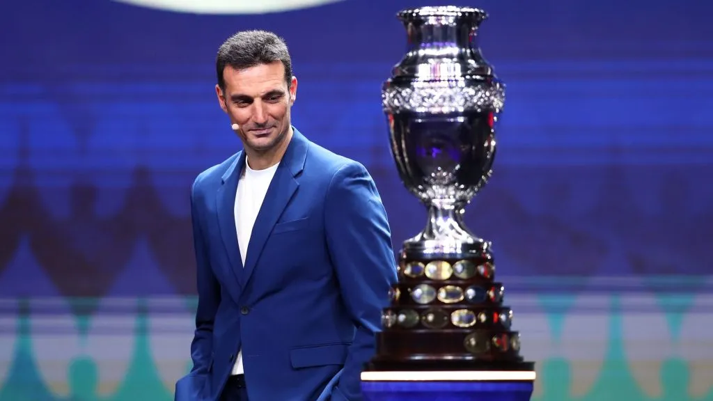 Lionel Scaloni en el sorteo de la Copa América 2024. (Foto: Getty).