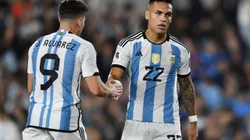 Lautaro Martínez y Julián Álvarez se ubican entre los 6 jugadores con más producción de goles de las 5 grandes ligas de Europa. Getty Images.