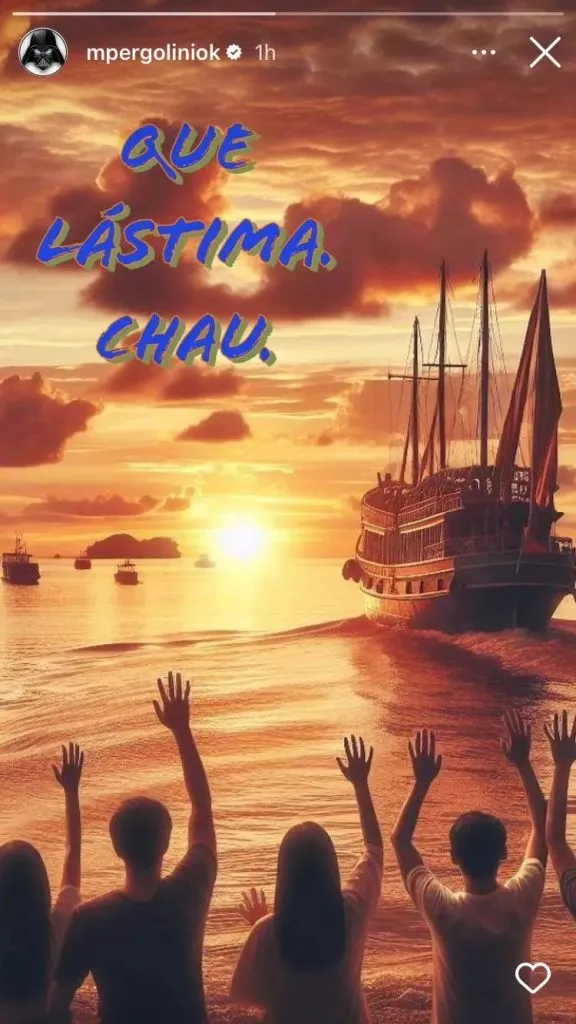 Mario Pergolini compartió la storie en Instagram.