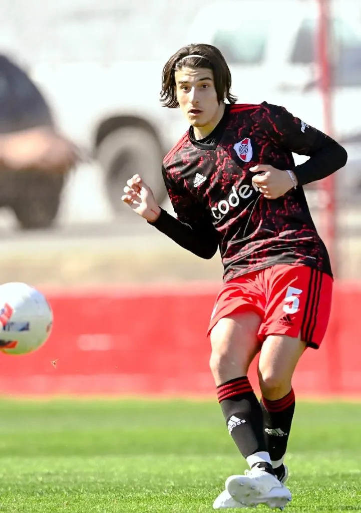 Sebastián Sánchez en la Reserva de River. (Prensa River)