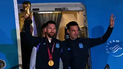 Lionel Messi y Lionel Scaloni se reunirán este miércoles tres de enero en Funes para planificar el 2024 de la Selección Argentina. Getty Images.