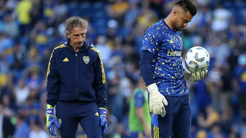Fernando Gayoso, trabajando con Sergio Romero.