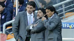 Mancuso, Diego y el Negro Enrique en el Mundial 2010.