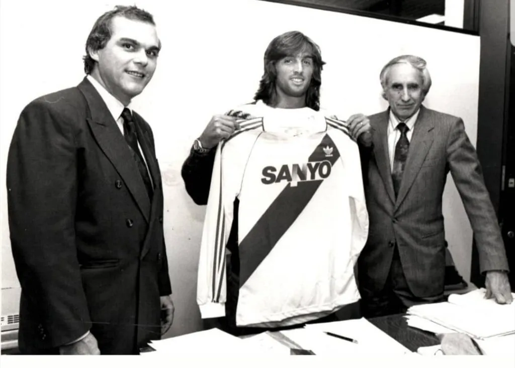 Sergio Berti en su regreso a River en 1993. (Foto: @brujaberti).