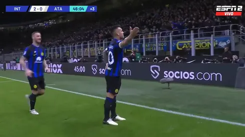 La celebración de Lautaro Martínez.