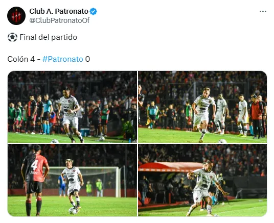 Patronato cayó ante Colón en su último partido en la Primera Nacional.