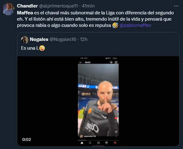 Críticas a Maffeo (Twitter)