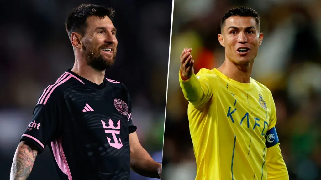 Lionel Messi y Cristiano Ronaldo, estrellas de la MLS y la liga de Arabia Saudita (Getty Images).
