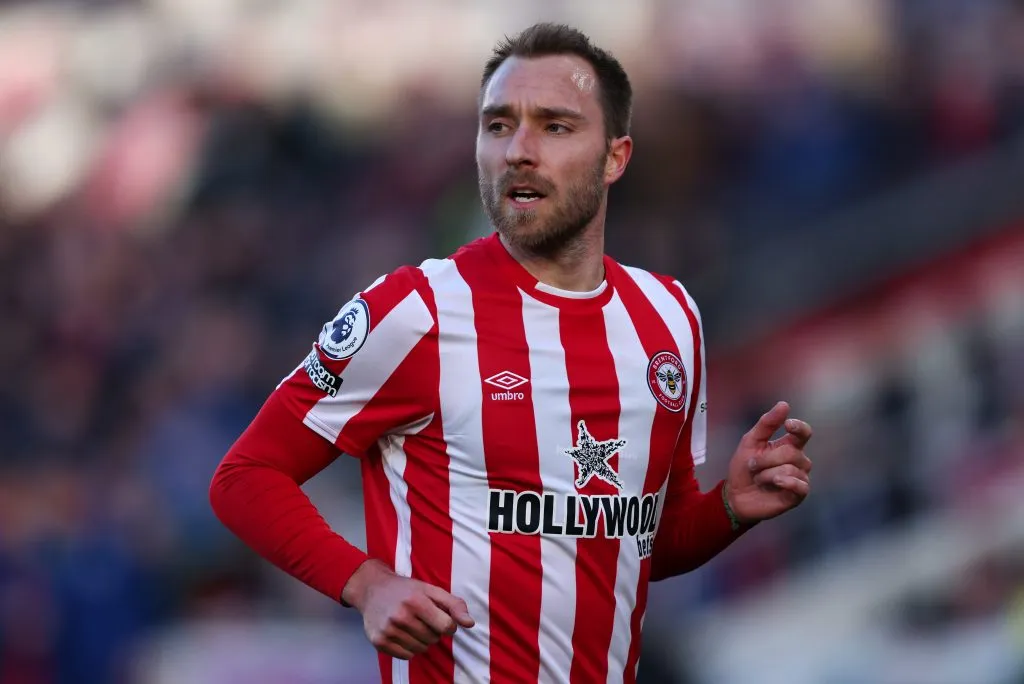 Eriksen con la camiseta de Brentford. (Foto: Getty)
