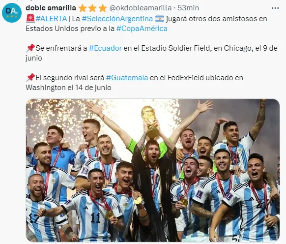 Posteo de Doble Amarilla.