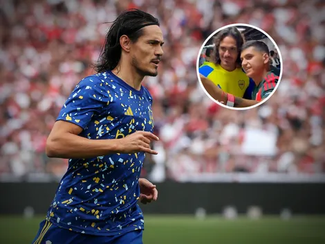 Insólito: un hincha de River le pidió una foto a Cavani luego del Superclásico