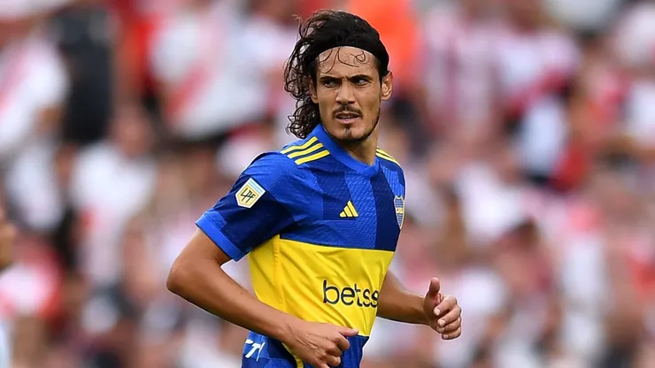 Edinson Cavani en el Superclásico.