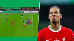 Le anularon un gol a Van Dijk por offside de Endo.