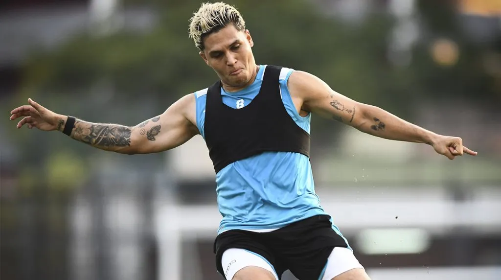 Juanfer Quintero entrenando en Racing. (Foto: Prensa Racing)