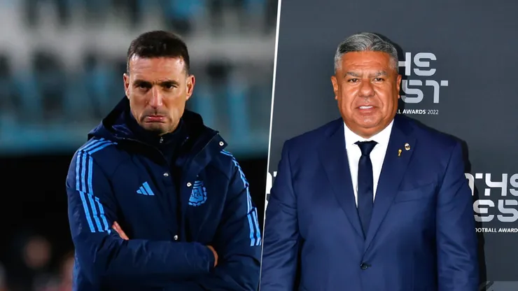 Lionel Scaloni y Claudio Tapia.