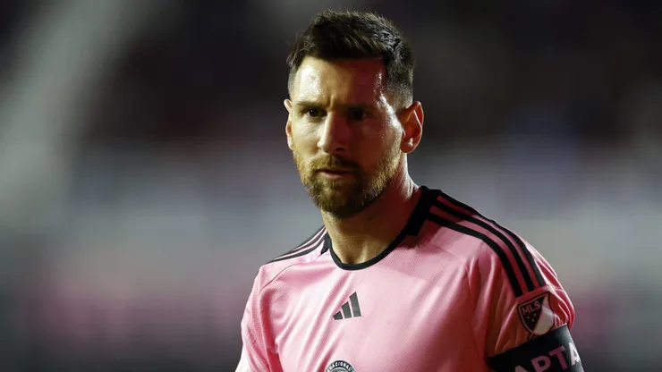 Messi celebró el triunfo de su equipo.