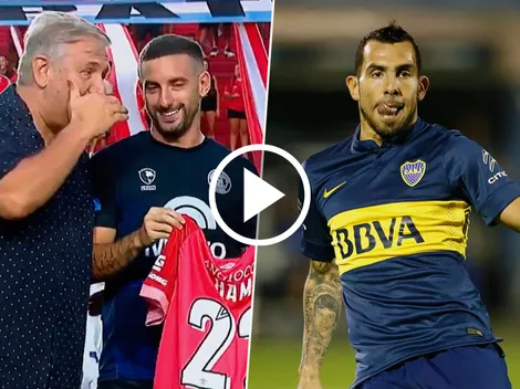 VIDEO | Argentinos Juniors homenajeó a Ham y los hinchas se acordaron de Tevez