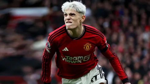 Alejandro Garnacho con el Manchester United