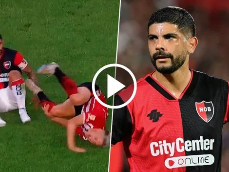 VIDEO | Banega pegó una brutal patada, vio la roja y se pierde el clásico rosarino
