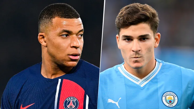 Kylian Mbappé irrumpe en el futuro de Julián Álvarez en Manchester City.