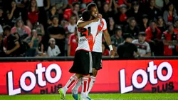 El delantero colombiano apoyó al volante de River.