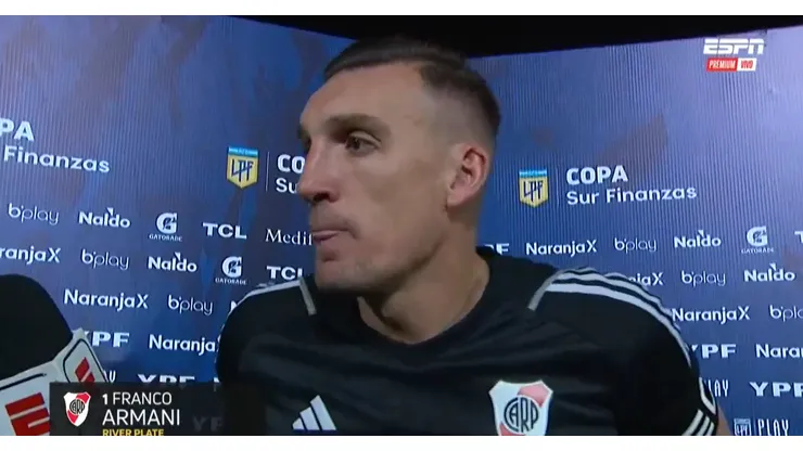 Franco Armani decidió poner paños fríos.