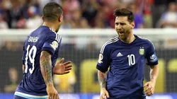 Banega y Messi, juntos en la Selección Argentina.