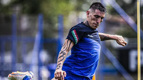 Centurión, durante un trabajo en una práctica (Getty Images).