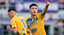 Matías Soulé celebrando un gol en Frosinone.